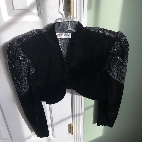 Vintage Velvet Strapless Dress with Jacket - Picture 6 of 9